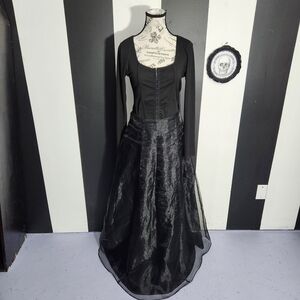 Vintage Black A-Line Skirt